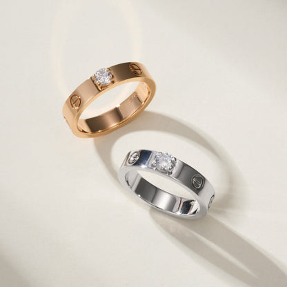 [Love Lucky]LOVE RING 3.6MM 1 BIG DIAMOND
