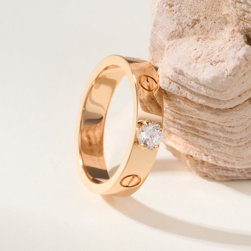 [Love Lucky]LOVE RING 3.6MM 1 BIG DIAMOND