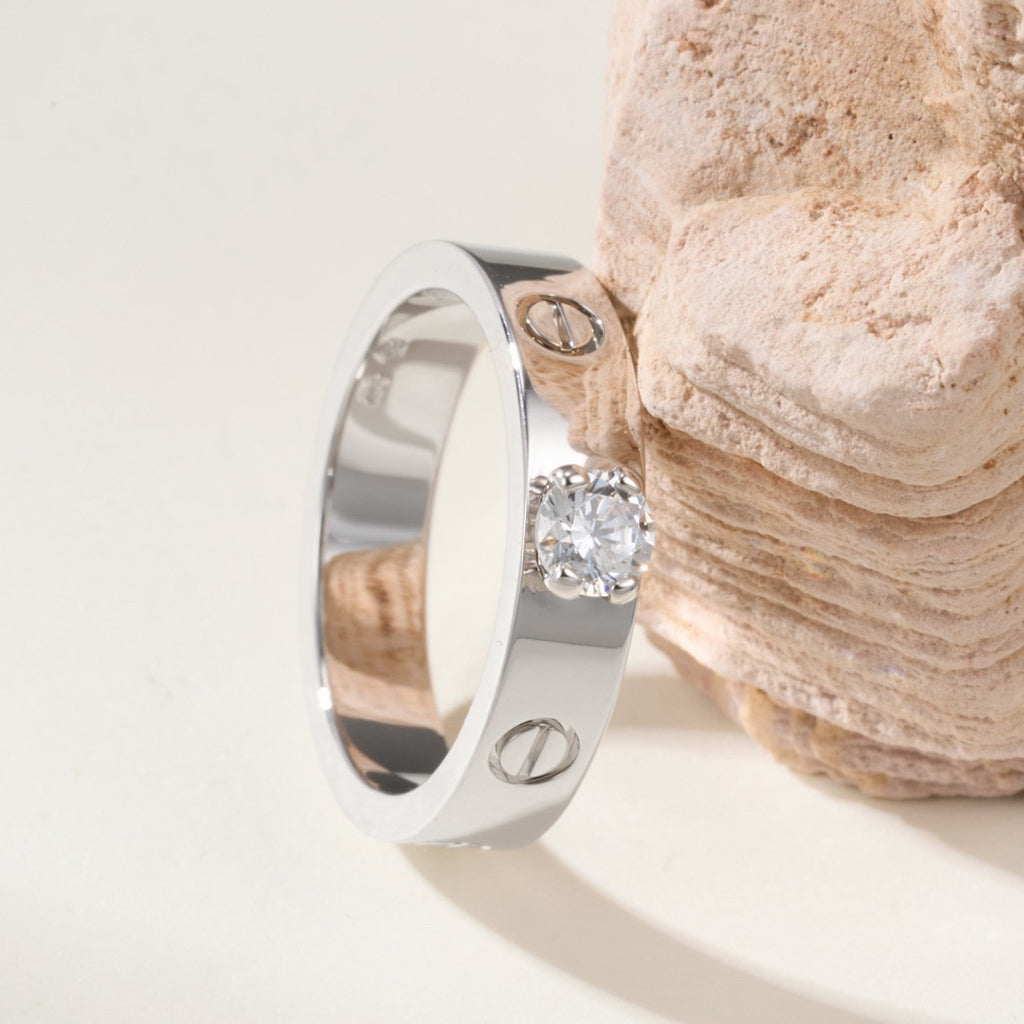[Love Lucky]LOVE RING 3.6MM 1 BIG DIAMOND