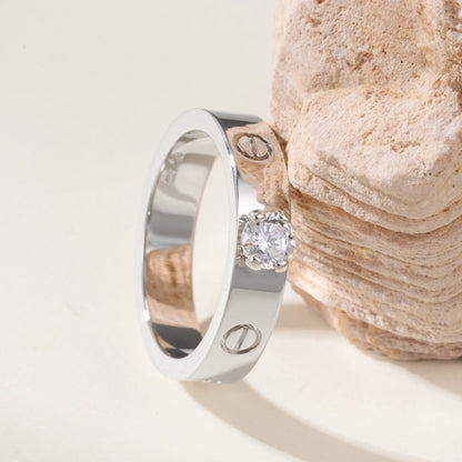 [Love Lucky]LOVE RING 3.6MM 1 BIG DIAMOND