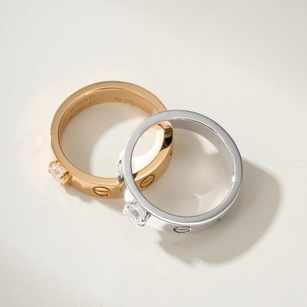 [Love Lucky]LOVE RING 3.6MM 1 BIG DIAMOND