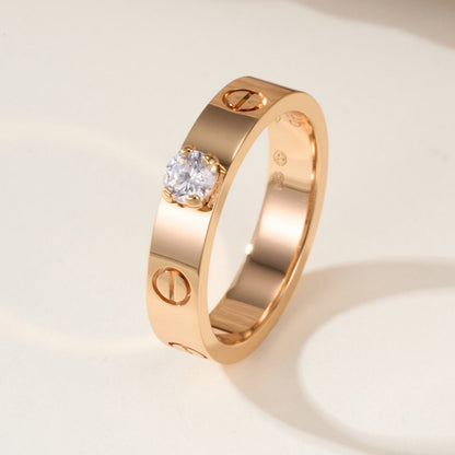 [Love Lucky]LOVE RING 3.6MM 1 BIG DIAMOND