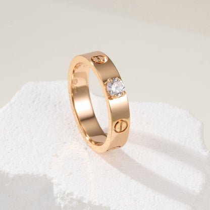 [Love Lucky]LOVE RING 3.6MM 1 BIG DIAMOND
