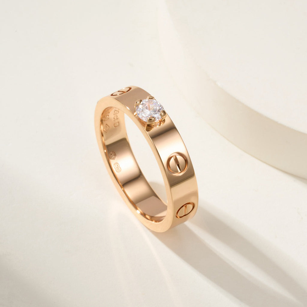 [Love Lucky]LOVE RING 3.6MM 1 BIG DIAMOND