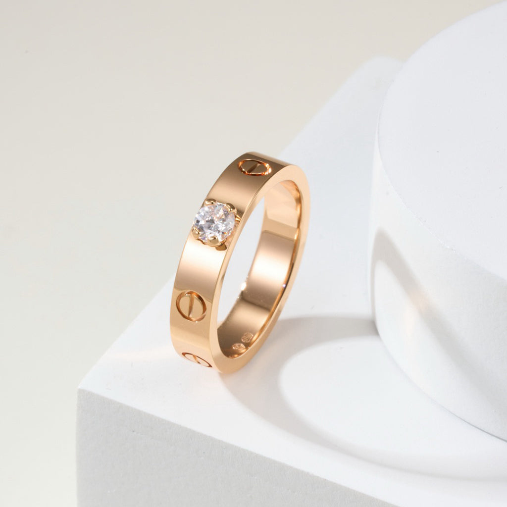 [Love Lucky]LOVE RING 3.6MM 1 BIG DIAMOND