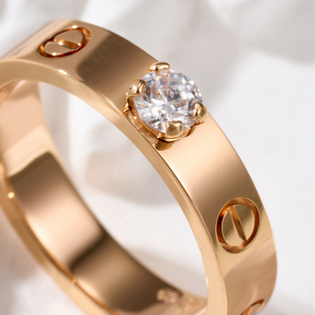 [Love Lucky]LOVE RING 3.6MM 1 BIG DIAMOND