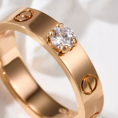 [Love Lucky]LOVE RING 3.6MM 1 BIG DIAMOND