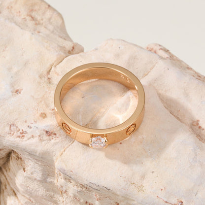[Love Lucky]LOVE RING 3.6MM 1 BIG DIAMOND