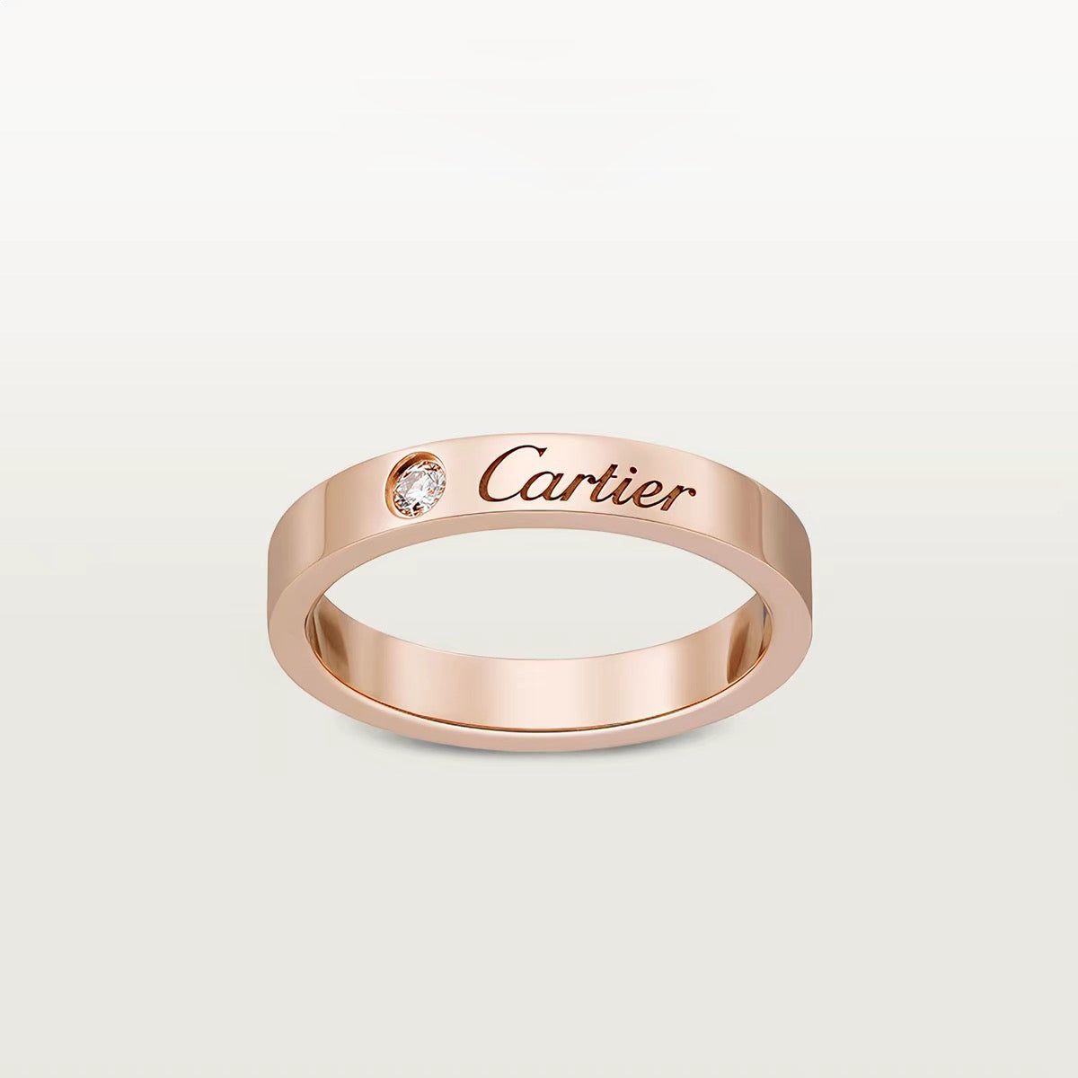 [Love Lucky]LOVE RING 4MM 1 DIAMOND