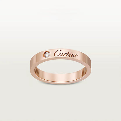 [Love Lucky]LOVE RING 4MM 1 DIAMOND