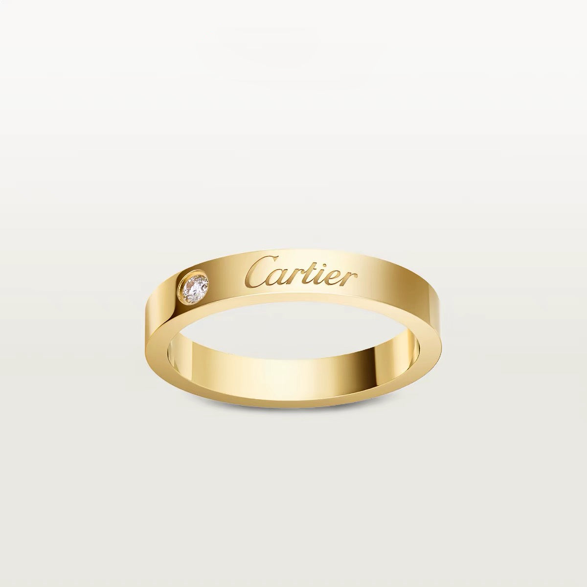 [Love Lucky]LOVE RING 4MM 1 DIAMOND