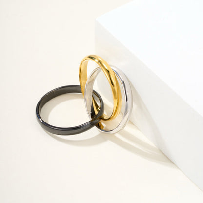 [Love Lucky]TRINITY 3.2MM RING BLACK CERAMIC