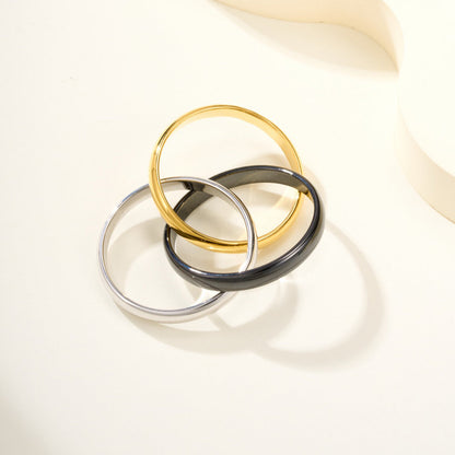 [Love Lucky]TRINITY 3.2MM RING BLACK CERAMIC