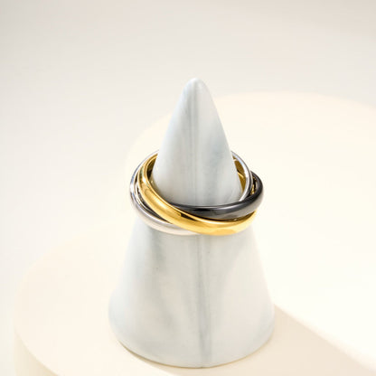[Love Lucky]TRINITY 3.2MM RING BLACK CERAMIC