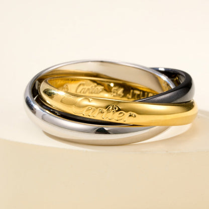 [Love Lucky]TRINITY 3.2MM RING BLACK CERAMIC