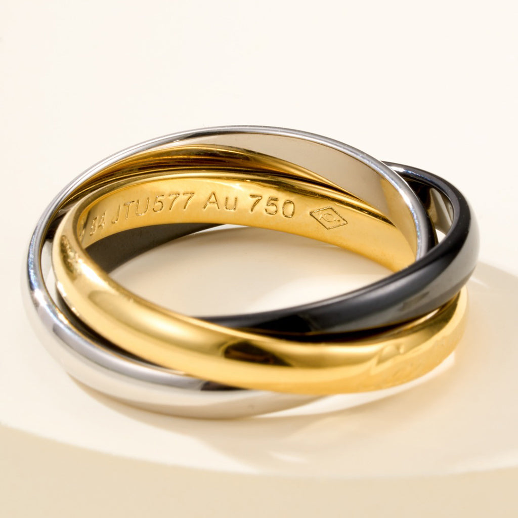 [Love Lucky]TRINITY 3.2MM RING BLACK CERAMIC