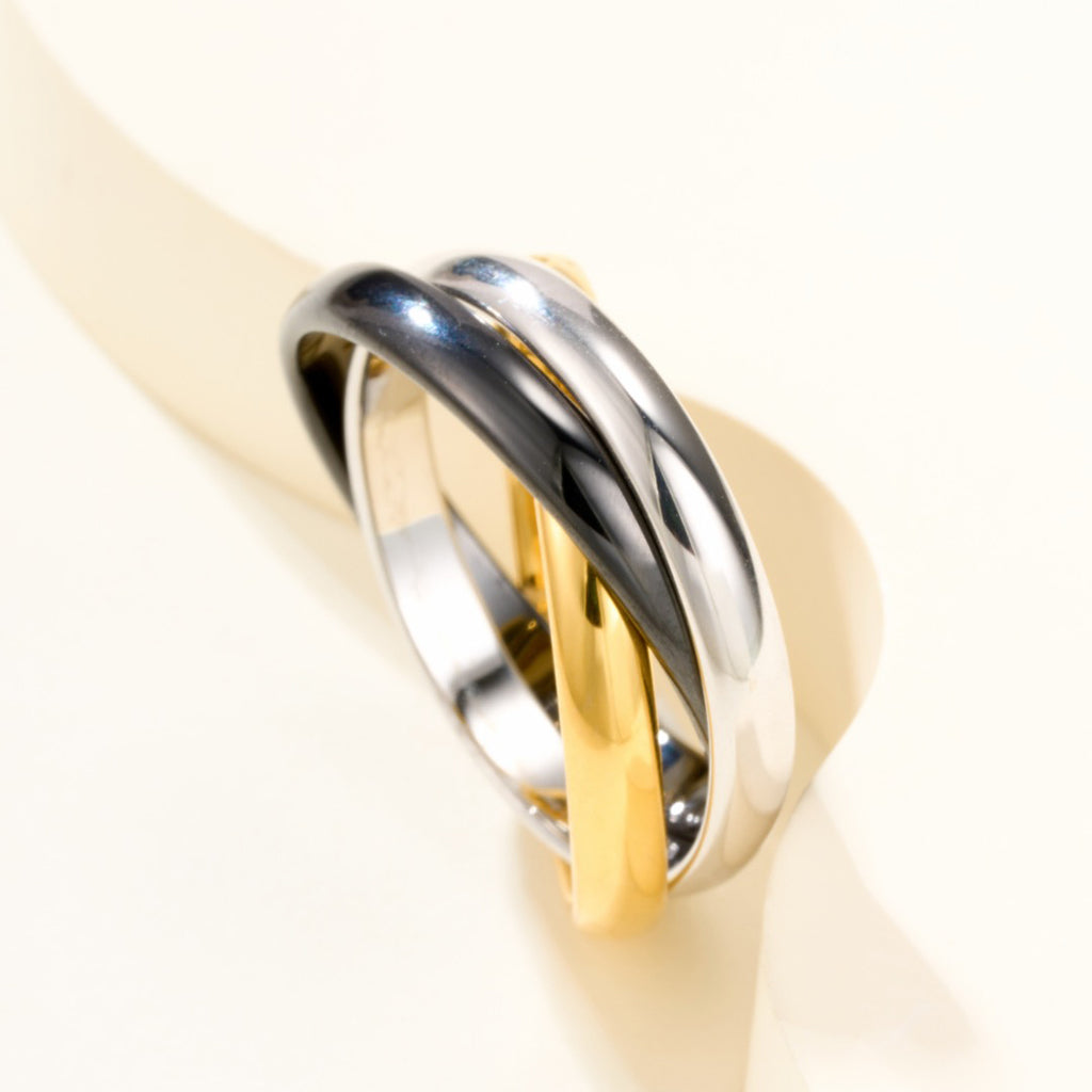 [Love Lucky]TRINITY 3.2MM RING BLACK CERAMIC