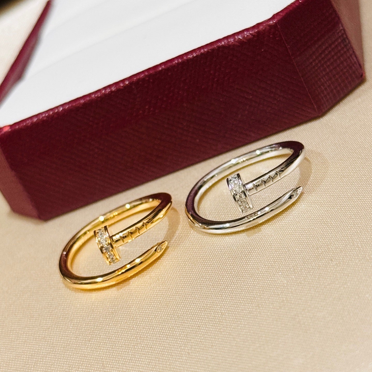[Love Lucky]JUSTE 1.8MM HALF DIAMOND RING