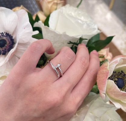 [Love Lucky]JUSTE 1.8MM HALF DIAMOND RING