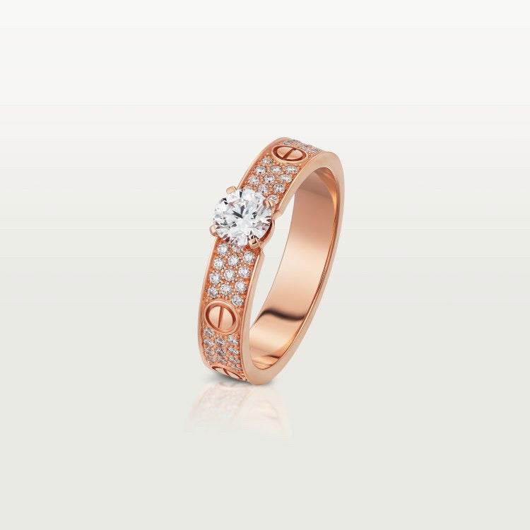 [Love Lucky]LOVE RING 3.6MM 1 BIG DIAMOND FULL DIAMOND