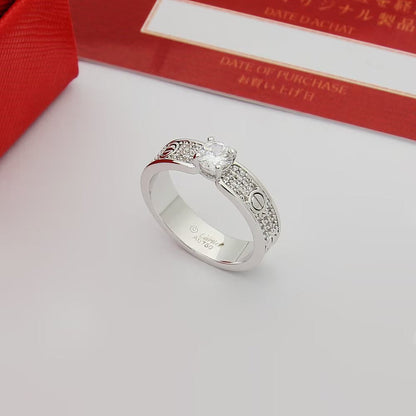 [Love Lucky]LOVE RING 3.6MM 1 BIG DIAMOND FULL DIAMOND