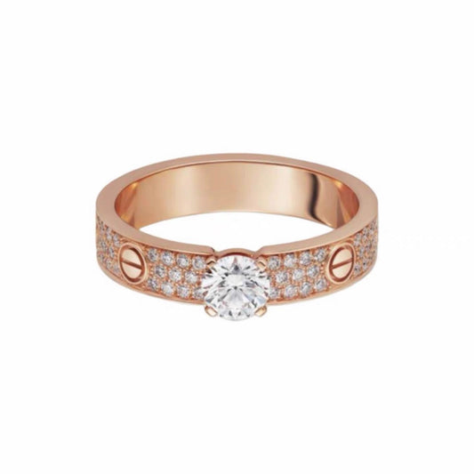 [Love Lucky]LOVE RING 3.6MM 1 BIG DIAMOND FULL DIAMOND