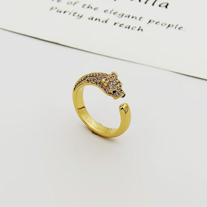[Love Lucky]PANTHERE HALF DIAMOND SMALL RING