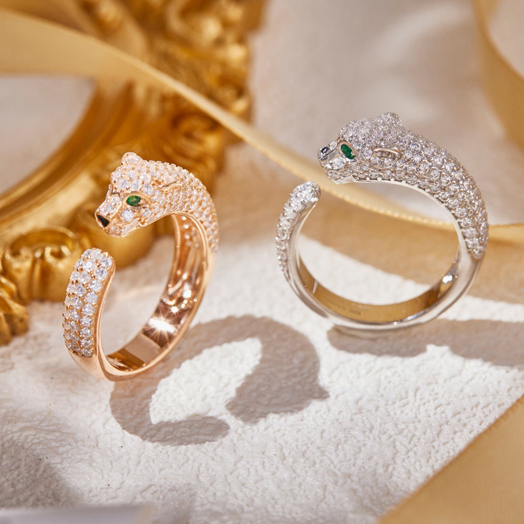 [Love Lucky]PANTHERE FULL DIAMOND SMALL RING
