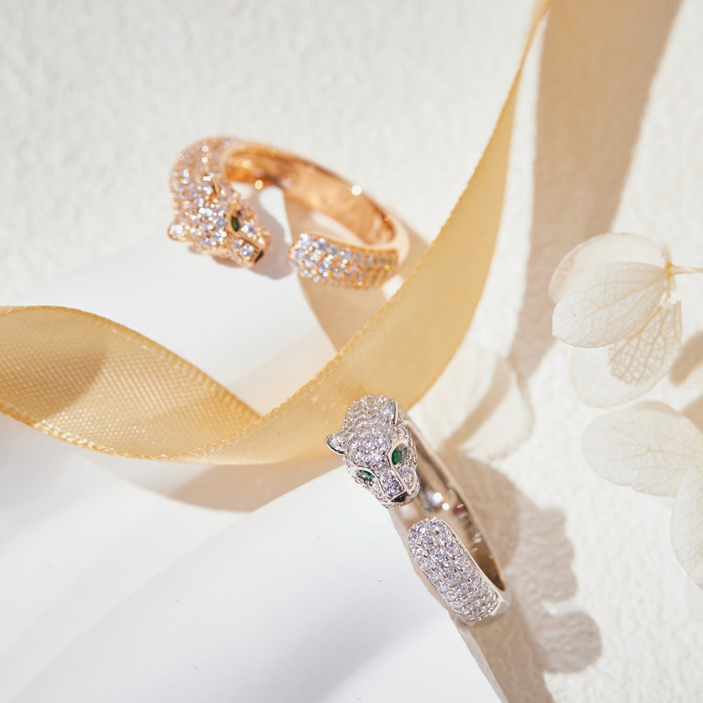 [Love Lucky]PANTHERE FULL DIAMOND SMALL RING