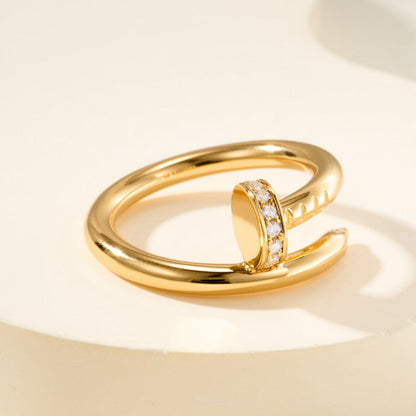 [Love Lucky]JUSTE RING 2.6MM HALF DIAMOND