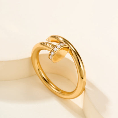 [Love Lucky]JUSTE RING 2.6MM HALF DIAMOND