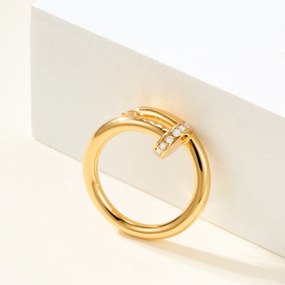 [Love Lucky]JUSTE RING 2.6MM HALF DIAMOND