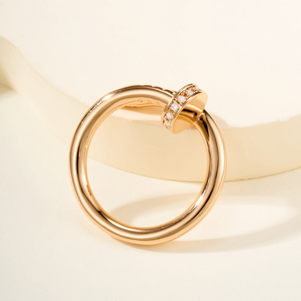[Love Lucky]JUSTE RING 2.6MM HALF DIAMOND