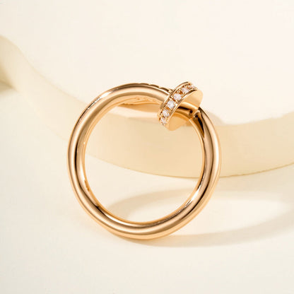 [Love Lucky]JUSTE RING 2.6MM HALF DIAMOND