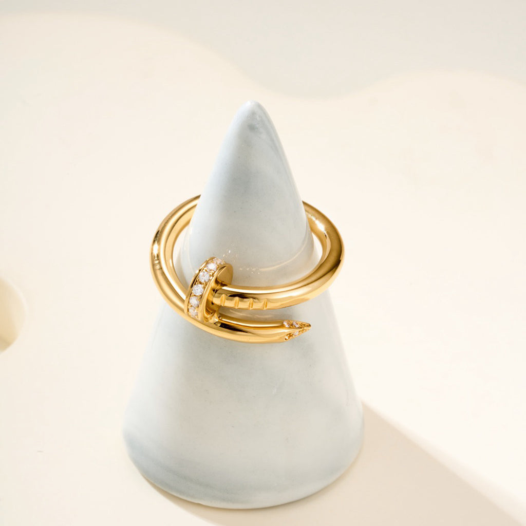 [Love Lucky]JUSTE RING 2.6MM HALF DIAMOND