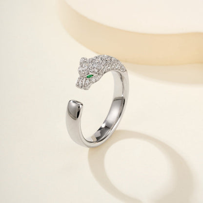[Love Lucky]PANTHERE HALF DIAMOND SMALL RING