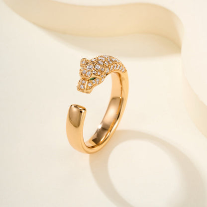 [Love Lucky]PANTHERE HALF DIAMOND SMALL RING