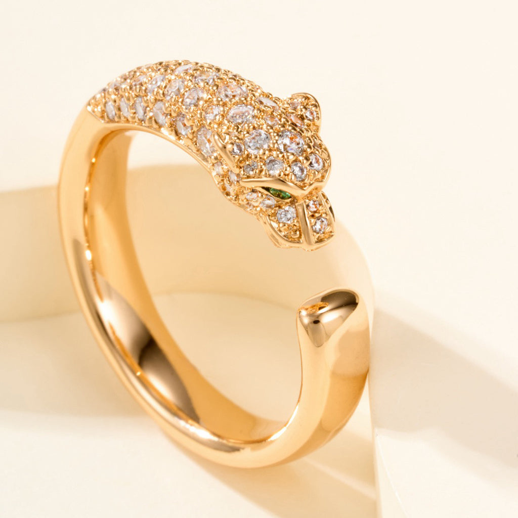 [Love Lucky]PANTHERE HALF DIAMOND SMALL RING