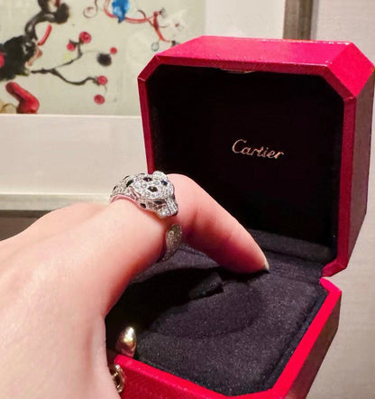 [Love Lucky]PANTHERE SPOTTED FULL DIAMOND MEDIUM RING