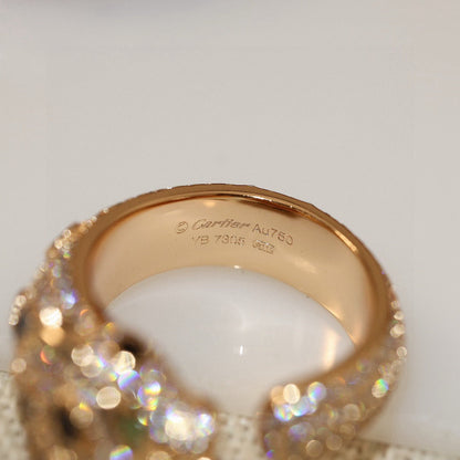 [Love Lucky]PANTHERE SPOTTED FULL DIAMOND MEDIUM RING