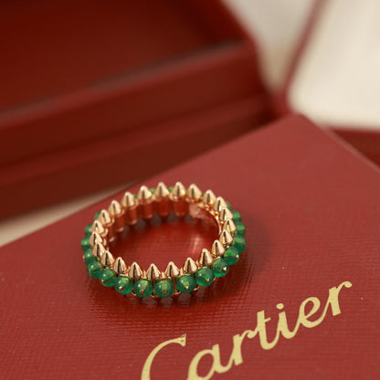 [Love Lucky]CLASH 7.9MM AGATE CHALCEDONY RING