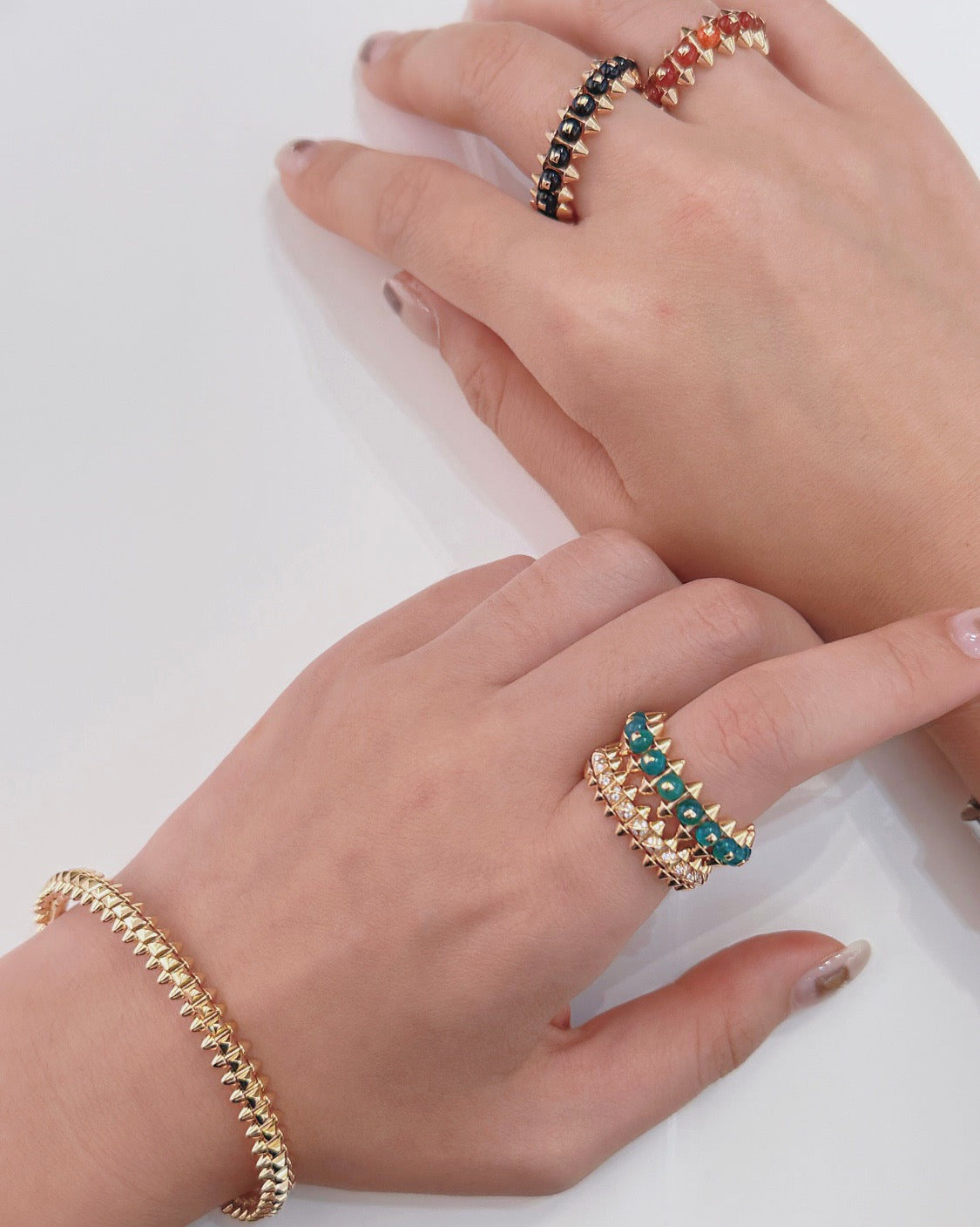 [Love Lucky]CLASH 7.9MM AGATE CHALCEDONY RING