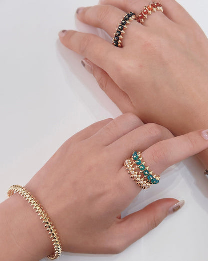 [Love Lucky]CLASH 7.9MM AGATE CHALCEDONY RING