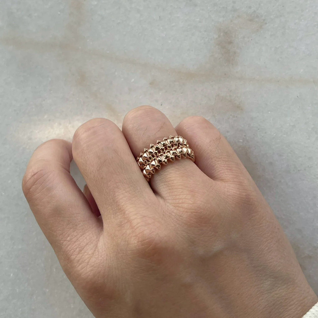 [Love Lucky]CLASH 9.2MM DOUBLE ROW RING