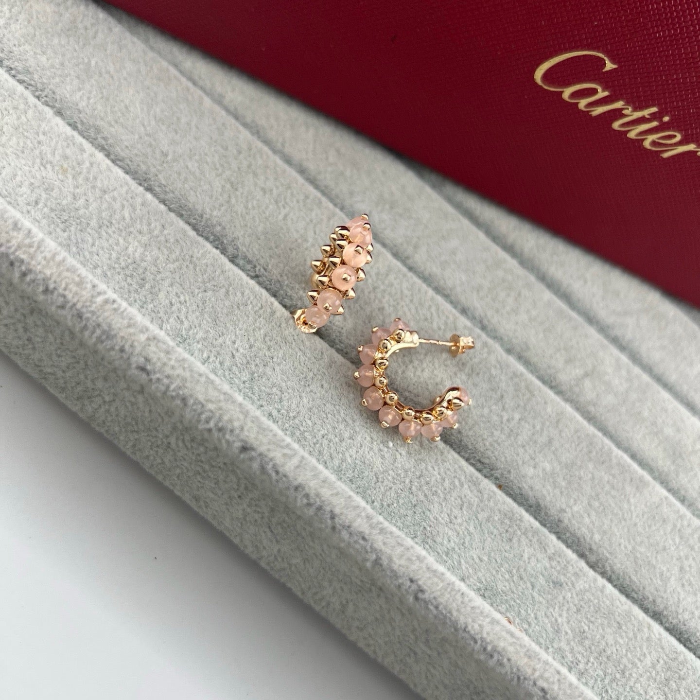 [Love Lucky]CLASH 7.9MM AGATE CHALCEDONY EARRINGS