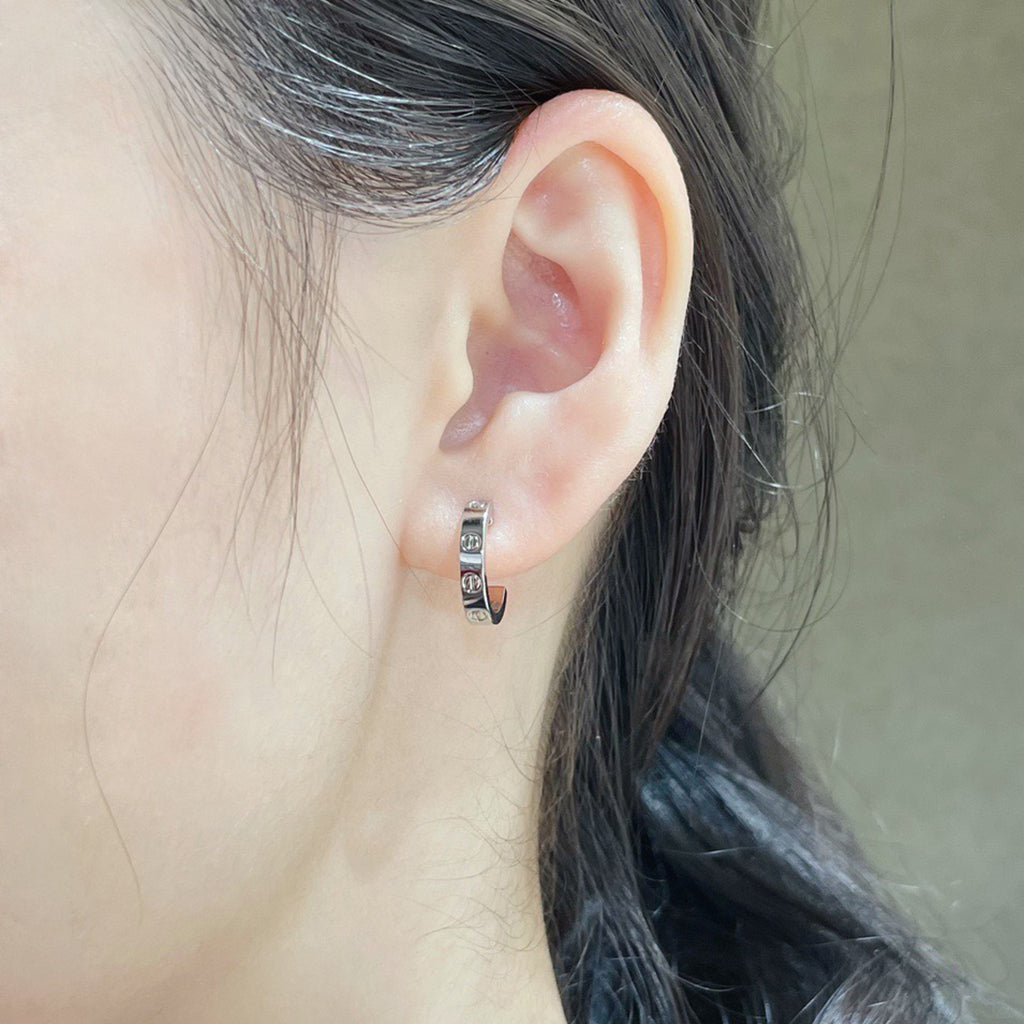 [Love Lucky]LOVE EARRINGS 2.65 MM NO DIAMOND SMALL