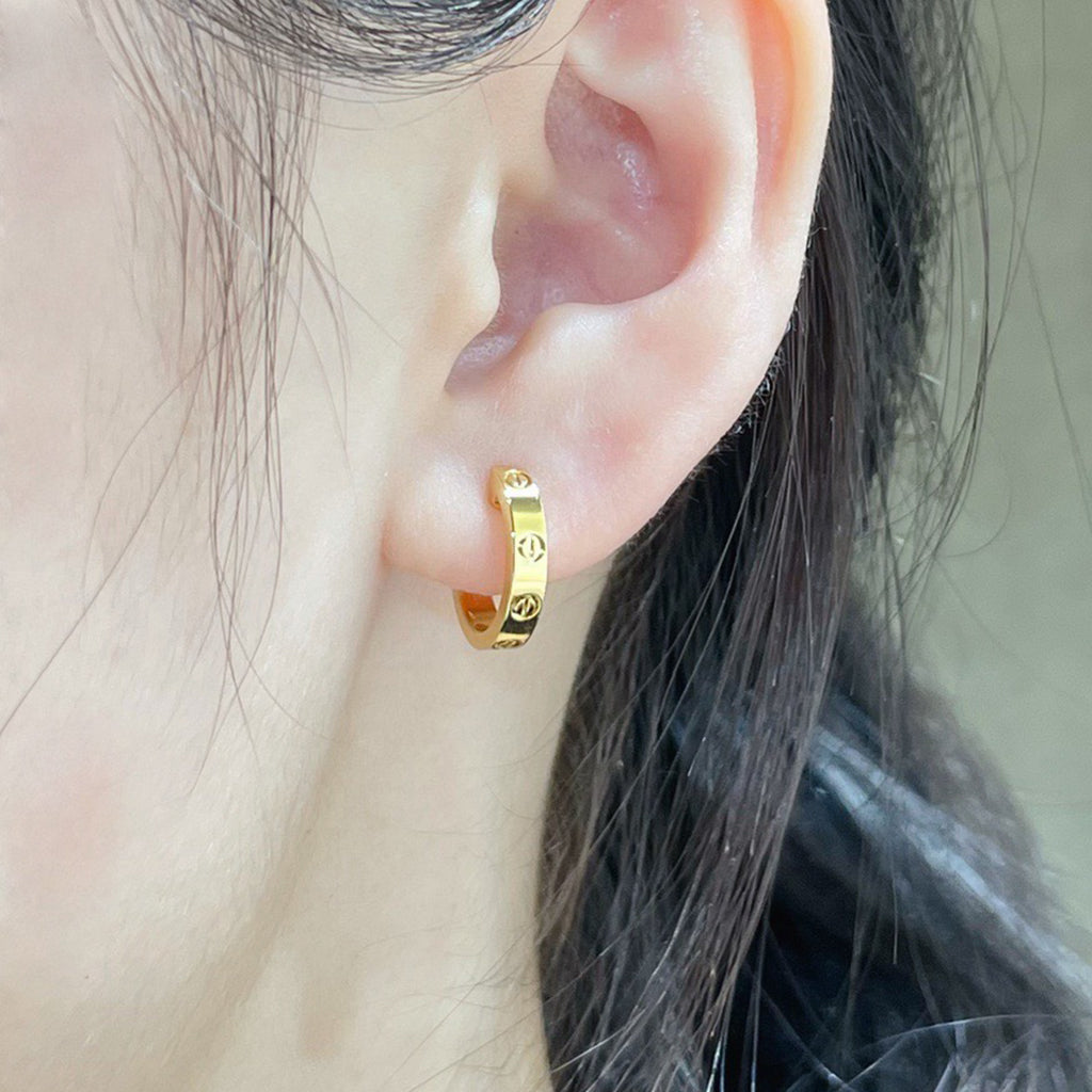 [Love Lucky]LOVE EARRINGS 2.65 MM NO DIAMOND SMALL