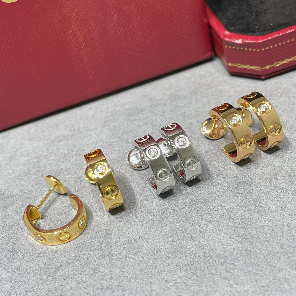 [Love Lucky]LOVE EARRINGS 5.7MM 2 DIAMONDS