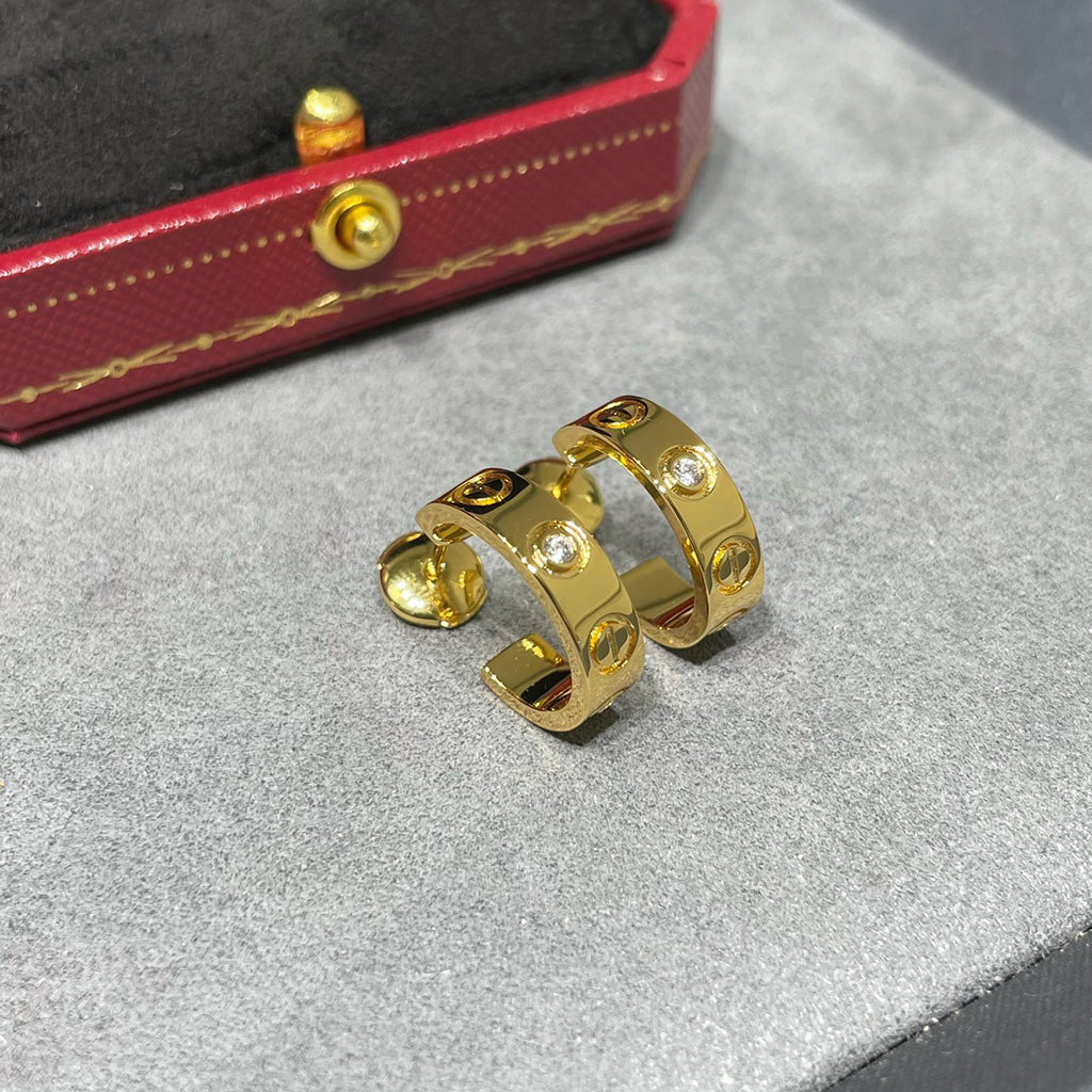 [Love Lucky]LOVE EARRINGS 5.7MM 2 DIAMONDS