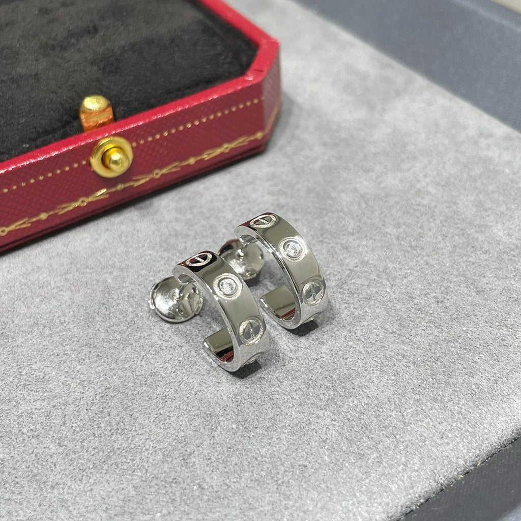 [Love Lucky]LOVE EARRINGS 5.7MM 2 DIAMONDS